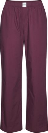 Copenhagen Pyjamahose COPENHAGEN STUDIOS, Damen, Gr. 40, N-Gr, dunkelrot, Web, Obermaterial: 100% Baumwolle, unifarben, bequem lang, Hosen Pyjamahose, aus leicht
