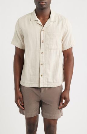 Imperfects The Cliffs Summer Cloth Camp Shirt in Badlands Stripe at Nordstrom, Size Xx-Large