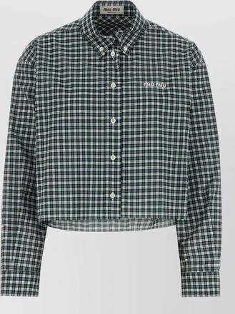 Miu Miu embroidered cotton shirt