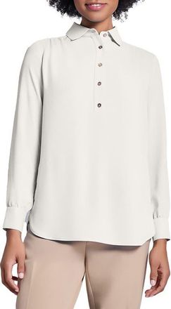 Jones New York Side Button Popover Tunic Top in Jones White at Nordstrom, Size X-Large