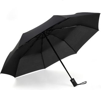 Generic Compact Automatic Folding Umbrella - Lightweight, Portable & Strong 8-Rib Design for Men and Women - Small Travel Size, Windproof and Waterproof for R