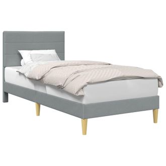 vidaXL Struttura Del Letto Grigio Chiaro 100 X 200 Cm Tessuto Vidaxl