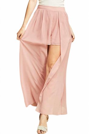 Entro High Waisted Maxi Short In Pink