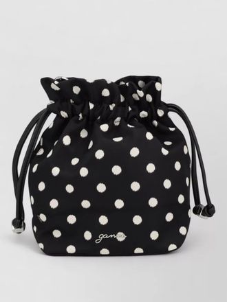 Ganni polka dot pattern bucket bag medium