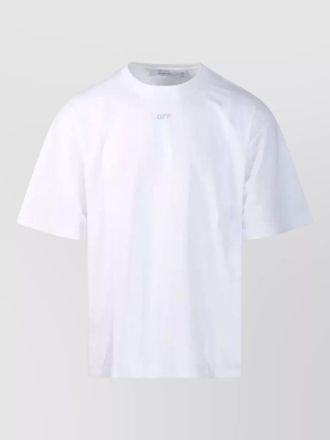 Off-white logo print cotton short sleeve t-shirt
