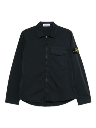 Stone Island zip pocket overshirt - Blauw