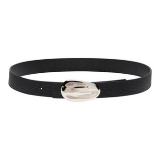 Ferragamo Mens Sculptural Gancini Pebble Leather Belt, Size 105