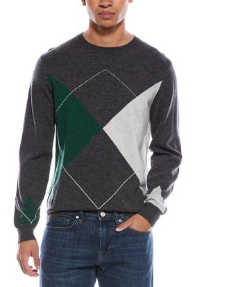 Brodie Argyle Wool & Cashmere-Blend Crewneck Sweater