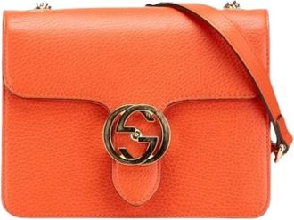 Gucci Pre-owned Cross Body Bags, female, Orange, Size: ONE SIZE Pre-owned Crossbody Bag