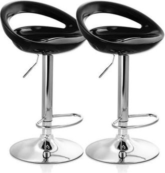 Elama 2 Piece Retro Adjustable Bar Stool in Black at Nordstrom