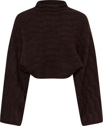 Soaked In Luxury Idalia Pullover - Dames - Ronde hals truien - Bruin - XL - Wol - Truien & Vesten
