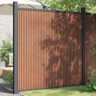 Berkfield Home Durable Fence Panel WPC Brown 180x186 cm