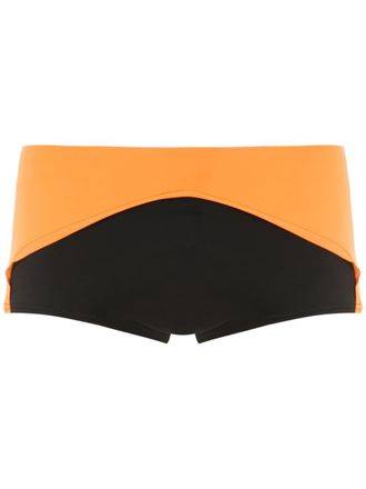 Amir Slama Costume da bagno color-block - Nero