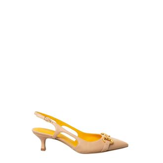 Mara Bini Sandalo Slingback - Dames - Schoenen - Beige - Maat: 37 EU Leer