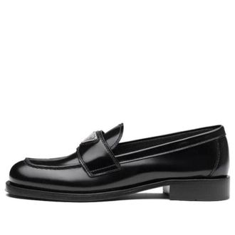 Prada (WMNS) PRADA SS22 Unlined brushed leather loafers Black 1D238M_055_F0002_F_020