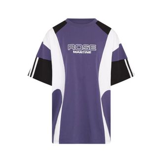 Martine Rose T-Shirts, male, Purple, Size: L Colourblock T-shirt