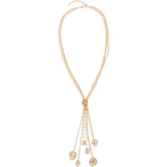 Saachi Knotted Tassel Charm Pendant Necklace in Gold at Nordstrom Rack