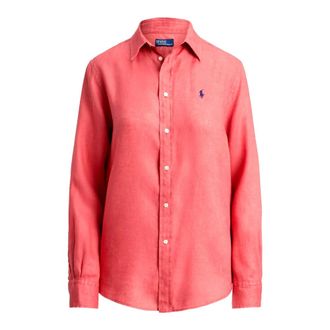 Ralph Lauren Shirts, female, Red, Size: L Linen Shirt
