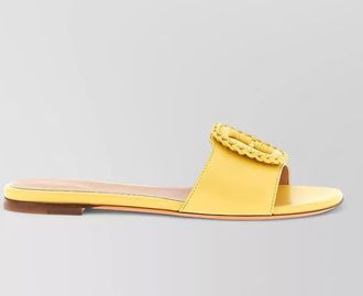 Santoni corolle sandals braided strap flat sole