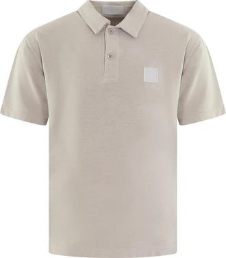 Stone Island Slim Fit Polo Shirt met Korte Mouwen - Heren - Polos - Grijs - S - Katoen - Tops