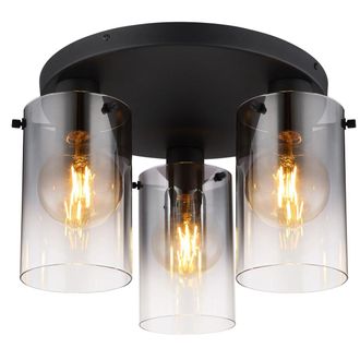 Globo Lighting Globo - Plaf&oacute;n - Florentina - Negro - Vidrio - &Oslash; 41cm - E27