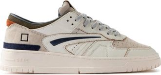 D.A.T.E. D.a.t.e., Schoenen, Heren, Wit, 45 EU, Katoen, Torneo Colored