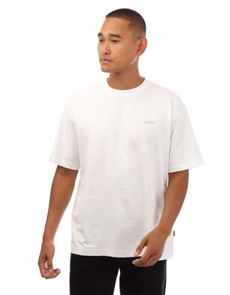 HUGO BOSS Mens Seasonal Rear Print T-Shirt - White - Size: 42