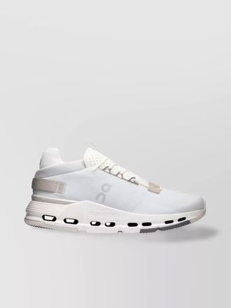 On paneled low-top sneakers