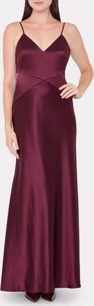 Milly Womens Nyssa Maxi Dress In Burgundy