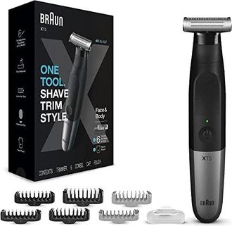 Braun Afeitadora / Recortadora Braun Series X Xt5200 Inalambrica Cara Y Cuerpo Resistente Al Agua 6 Peines