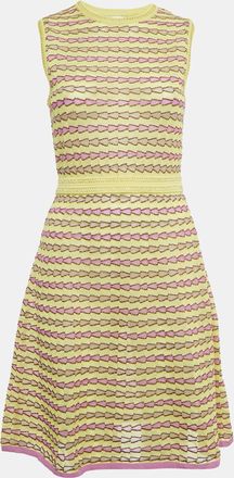M Missoni Multicolor Patterned Lurex Knit Sleeveless Short Dress