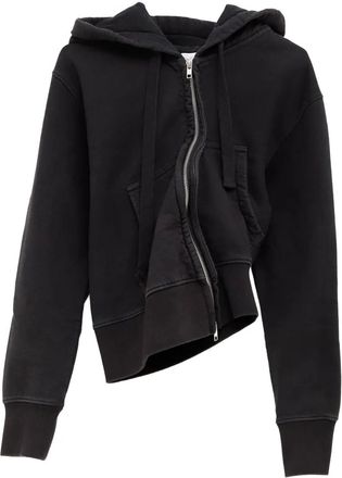 Vaquera Katoenen hoodie met rits - Zwart