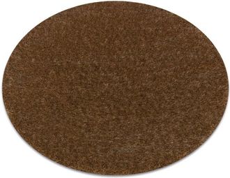 RugsX Rugsx - Carpet buenos circle 6650 shaggy plain, single color beige beige round 120 cm