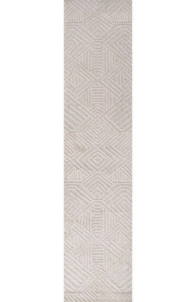 Jonathan Y Designs Jordan High-Low Pile Art Deco Geometric Indoor/Outdoor Area Rug in Beige at Nordstrom, Size 3Ft 0In X 5Ft 0In