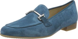Ara Stijlvolle damesloafer van lichtblauw su&egrave;de - Dames - Loafers - Blauw - 42 EU - Su&egrave;de - Schoenen