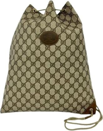 Gucci Pre-owned Backpacks, female, Brown, Size: ONE SIZE Pre-owned Vintage Shoulder Bag