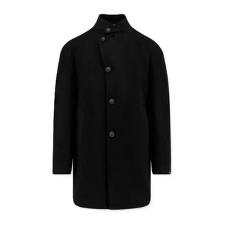 Tagliatore Single-Breasted Coats, male, Black, Size: XS Cappotto in lana vergine e cashmere