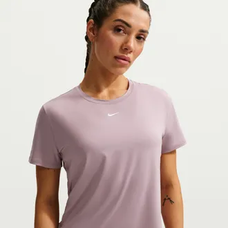 Nike Womens One Classic Dri-FIT Short-Sleeve Top in Grey | FN2798-227