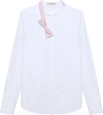 Dorothee Schumacher Pure Power blouse - Dames - Overhemden - Wit - M - Leer - Overhemden