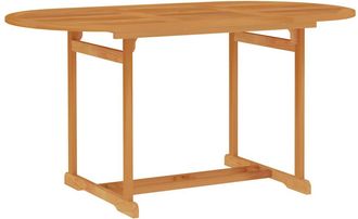 vidaXL Mesa De Jard&iacute;n De Madera Maciza De Teca 150x90x75 Cm Vidaxl