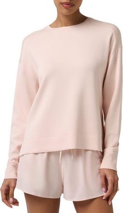 Travis Mathew Skyloft Crewneck Sweatshirt in Sheer Pink at Nordstrom, Size X-Large