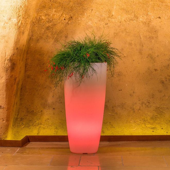 Vaso STILO REDONDO LUZ ROJA BRILLANTE &Oslash;33xH70