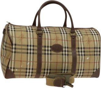 Burberry Pre-owned Weekend Bags, female, Beige, Size: ONE SIZE Pre-owned Weekend Bag