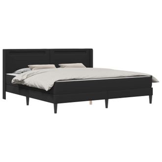 vidaXL Estructura De Cama Con Colch&oacute;n Con Tiras Led Negro 180 X 200 Cm Vidaxl