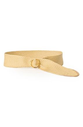 B-Low The Belt Caterina Woven Belt in Vacchetta Gold at Nordstrom, Size Medium