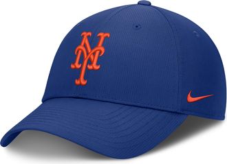 Nike New York Mets Club Nike Mens Dri-FIT MLB Adjustable Hat in Blue | NB024EWNME-T0X