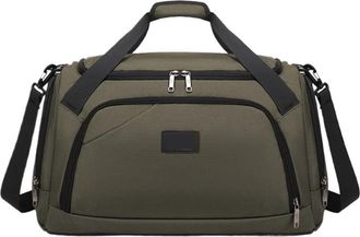 Generic Compatible For Travel Bag Spinning Zipper Large Capacity Casual Soft Solid Color Popular Duffels(Green)