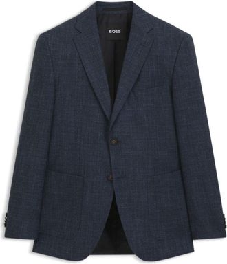BOSS Regular-fit suit jacket in a patterned wool blend
