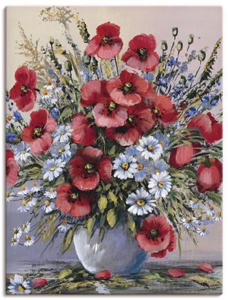 Artland Wandbild »Rote Mohnblumen« 1 Stk. tlg. als Leinwandbild, Poster, Wandaufkleber in verschied. Grössen