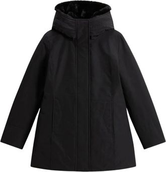 Woolrich Boulder Parka - Dames - Mantels - Zwart - Maat: XL Katoen